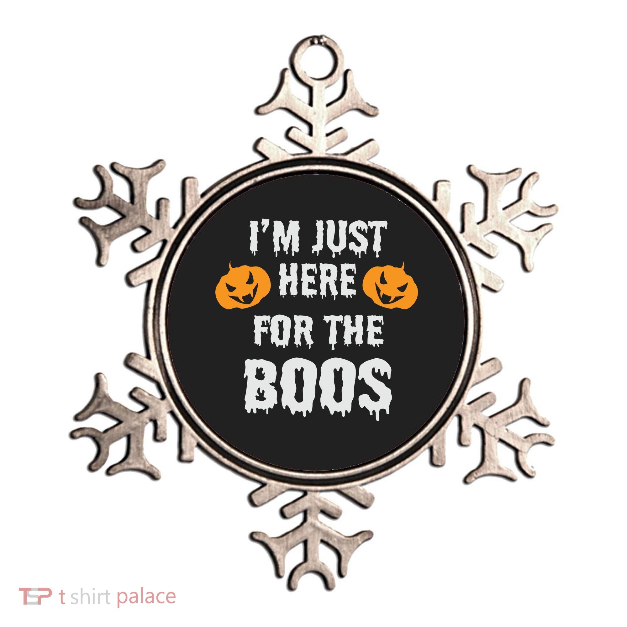 I'm Just Here For The Boos Pumpkin Halloween Day Ornament