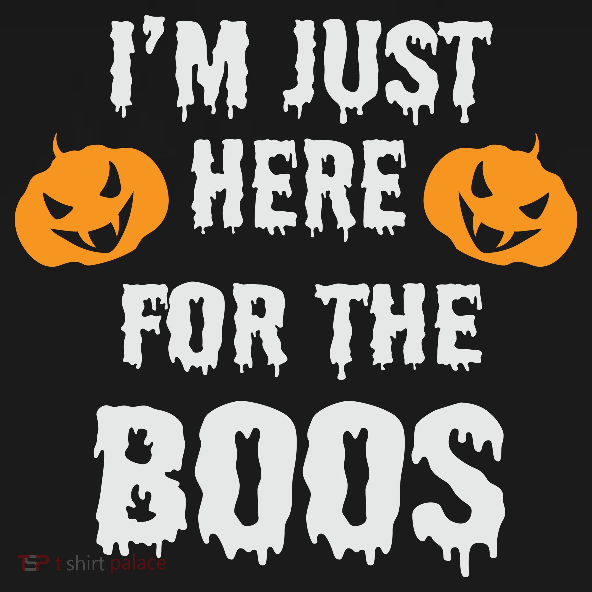 I'm Just Here For The Boos Pumpkin Halloween Day Kids Sweatshirt