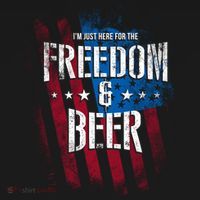 Im Just Here For The Freedom And Beer Funny Patriotic Gift Women's Hoodie thumb 2