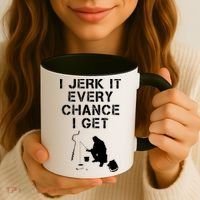 I Jerk It Every Chance I Get Funny Fishing Coffee Mug thumb 3