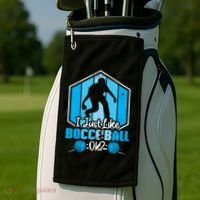 I Just Like Bocce Ball Ok? Bocce Ball Gift Golf Towel thumb 2