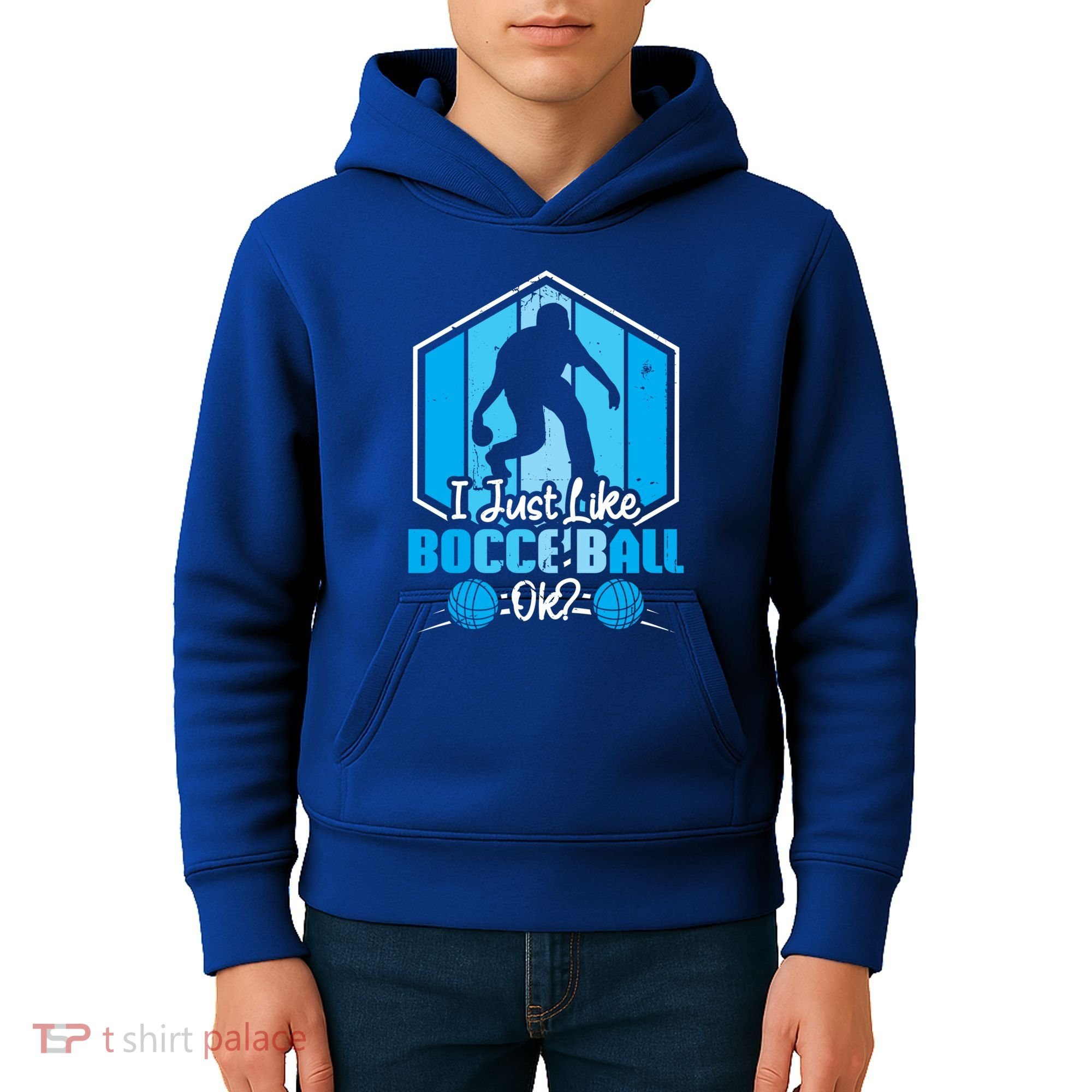 I Just Like Bocce Ball Ok? Bocce Ball Gift Kids Hoodie