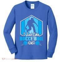 I Just Like Bocce Ball Ok? Bocce Ball Gift Kids Long Sleeve Shirt thumb 0