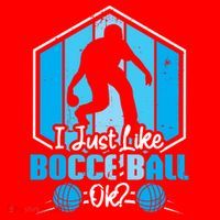 I Just Like Bocce Ball Ok? Bocce Ball Gift Santa Hat thumb 1