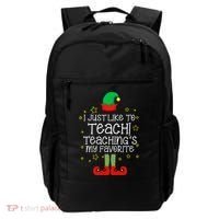 I Just Like To Teach, Teaching's My Favorite Elves Christmas Backpack thumb 0