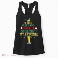 I Just Like To Smile Smilings My Favorite Christmas Elf Women's Tank Top thumb 0