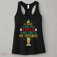 I Just Like To Smile Smilings My Favorite Christmas Elf Women's Tank Top thumb 3