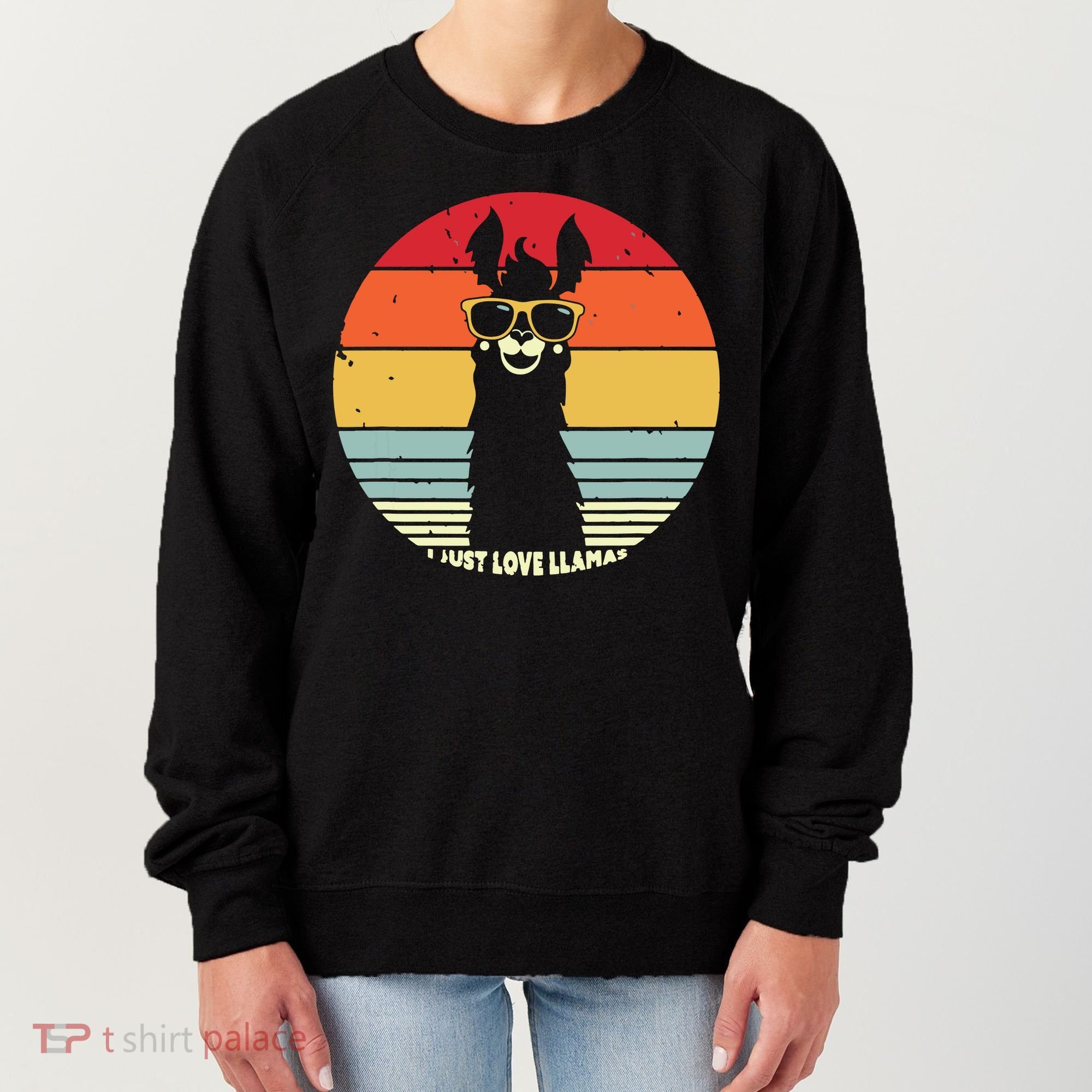 I Just Love Llamas Retro Style Llama Women's Sweatshirt