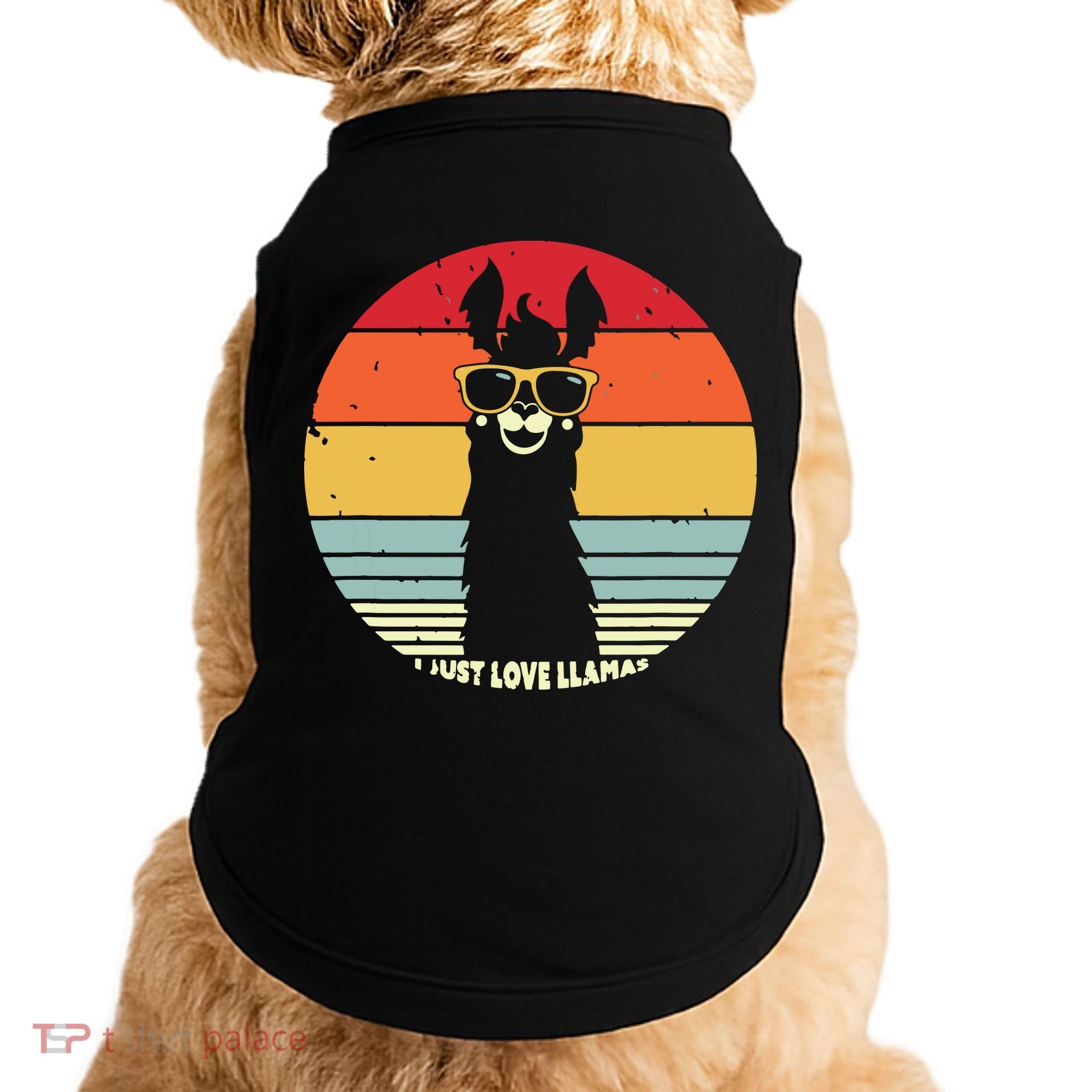 I Just Love Llamas Retro Style Llama Doggie Tank