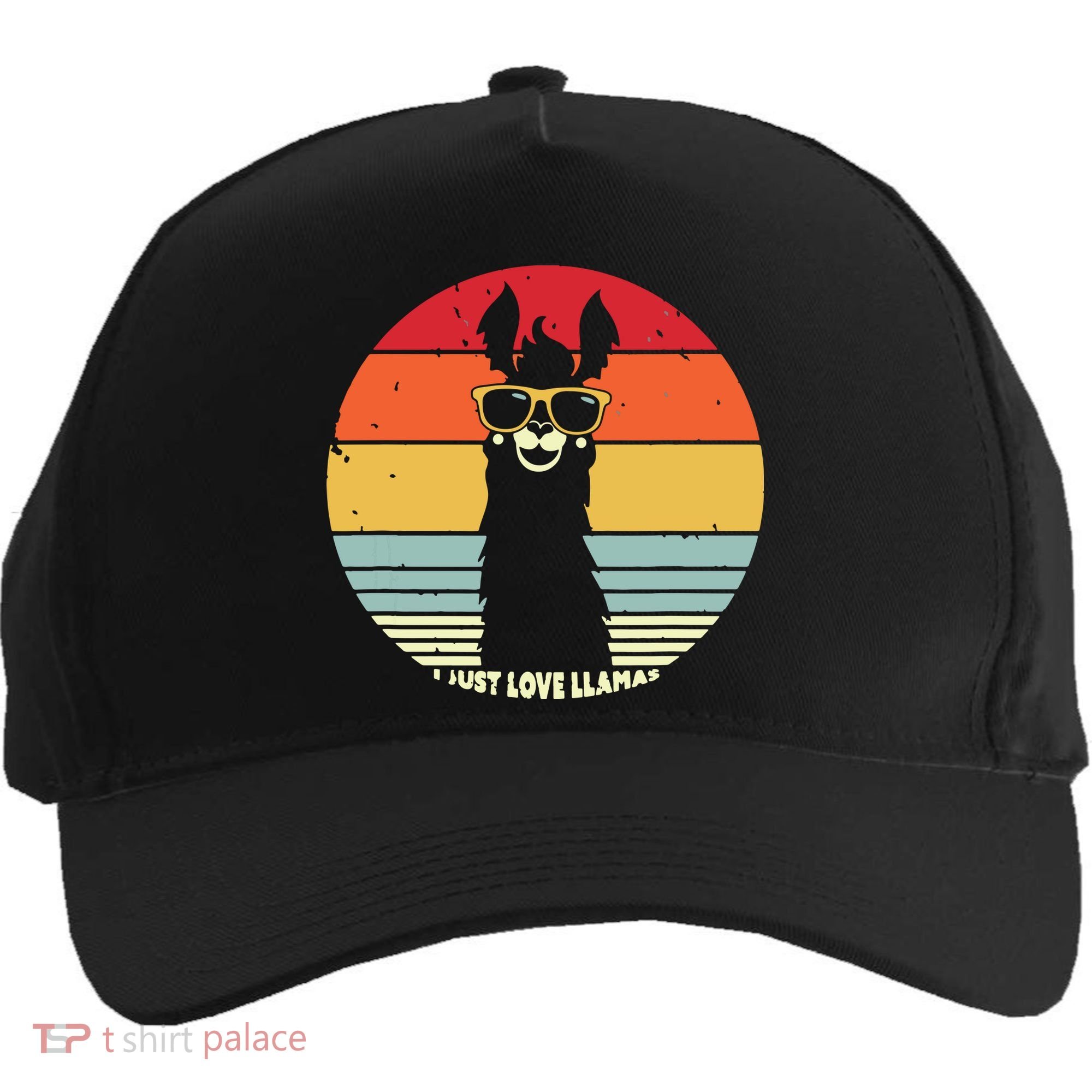 I Just Love Llamas Retro Style Llama Five-Panel Snapback Cap