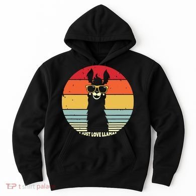 I Just Love Llamas Retro Style Llama Hoodie