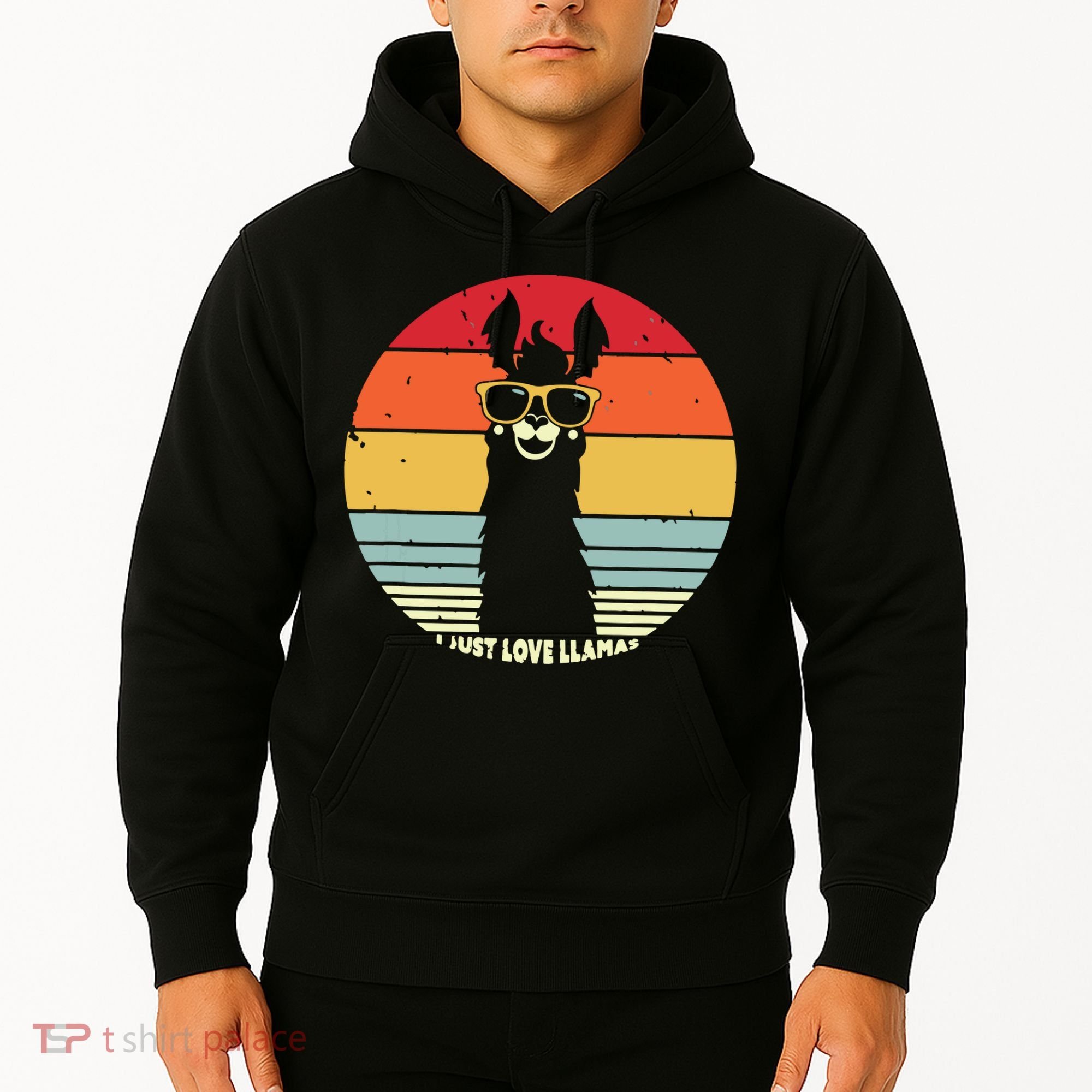 I Just Love Llamas Retro Style Llama Hoodie