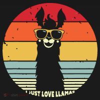 I Just Love Llamas Retro Style Llama Hoodie thumb 7