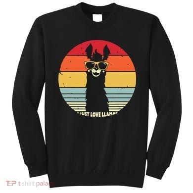 I Just Love Llamas Retro Style Llama Sweatshirt