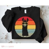 I Just Love Llamas Retro Style Llama Sweatshirt thumb 2