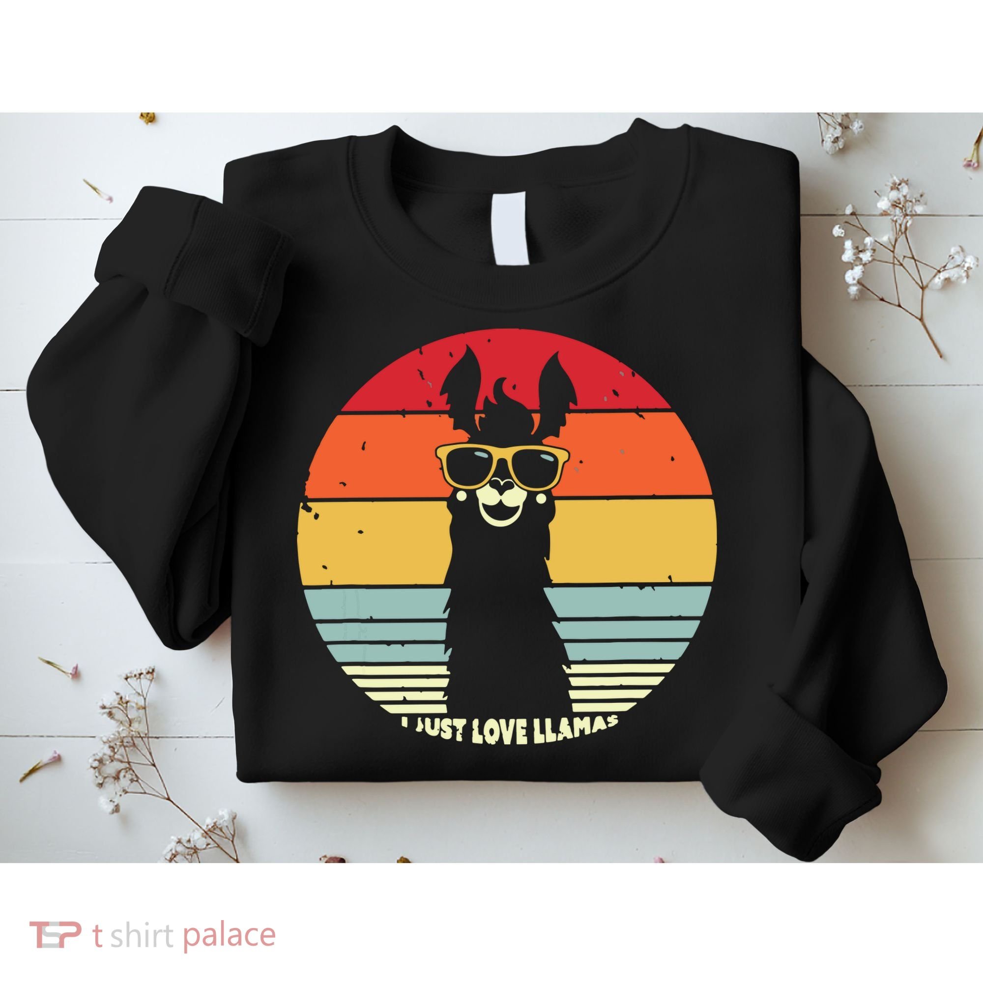 I Just Love Llamas Retro Style Llama Sweatshirt