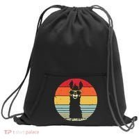 I Just Love Llamas Retro Style Llama Sweatshirt Cinch Pack Bag thumb 0