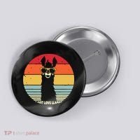 I Just Love Llamas Retro Style Llama Button thumb 0