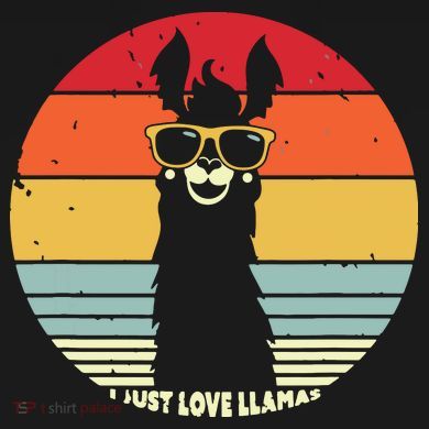 I Just Love Llamas Retro Style Llama Button
