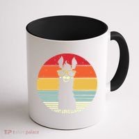 I Just Love Llamas Retro Style Llama Coffee Mug thumb 1