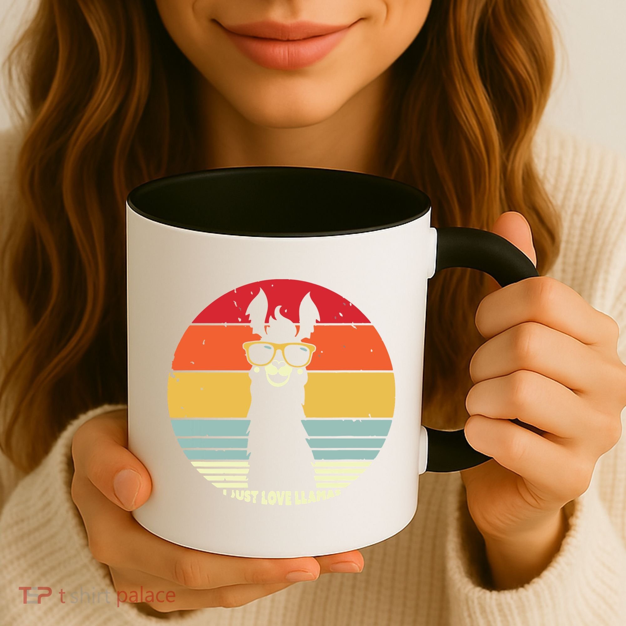 I Just Love Llamas Retro Style Llama Coffee Mug