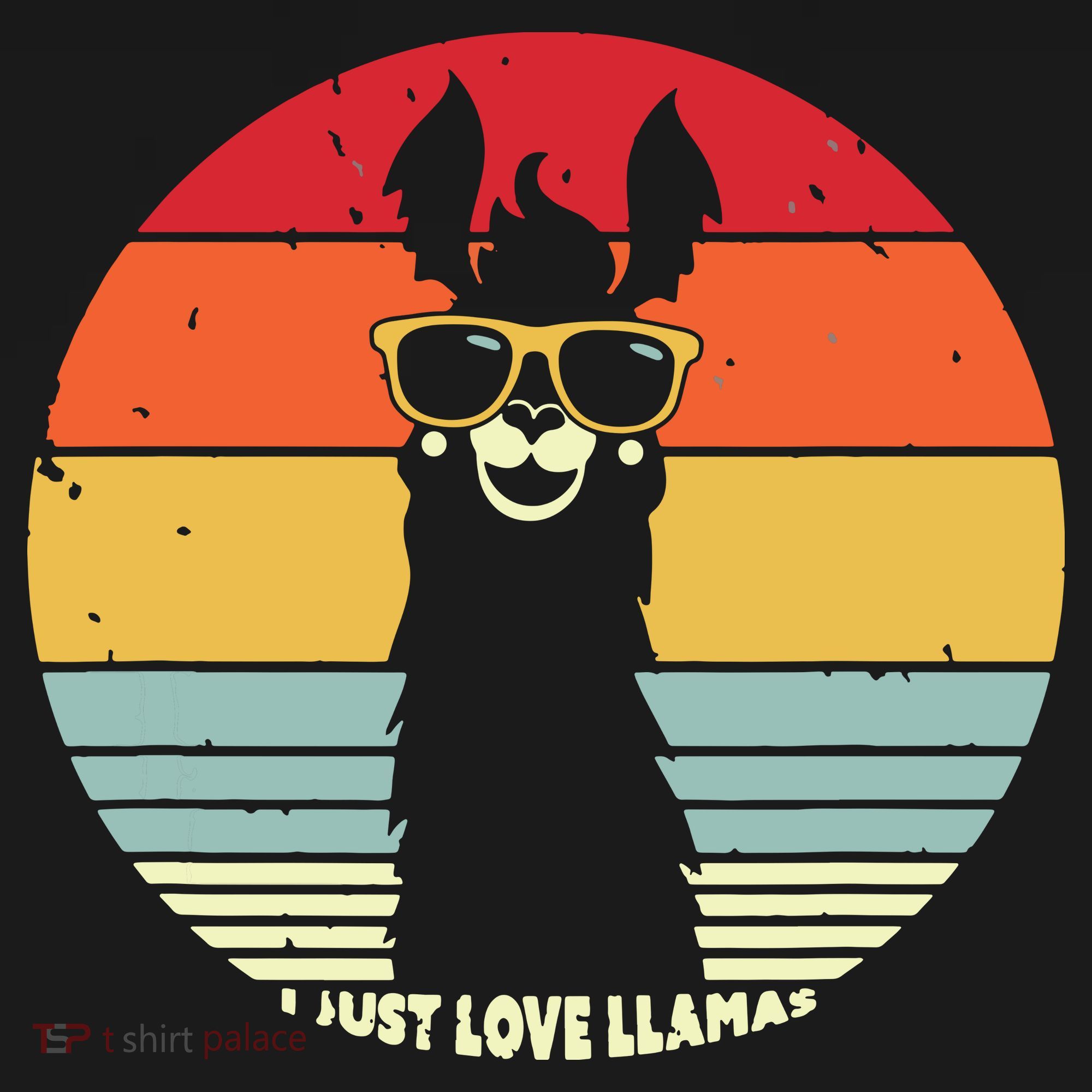 I Just Love Llamas Retro Style Llama Coaster