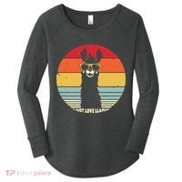 I Just Love Llamas Retro Style Llama Women's Perfect Tri Tunic Long Sleeve Shirt thumb 0