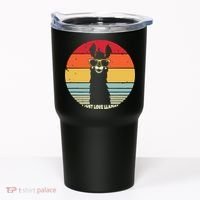 I Just Love Llamas Retro Style Llama Tumbler thumb 0