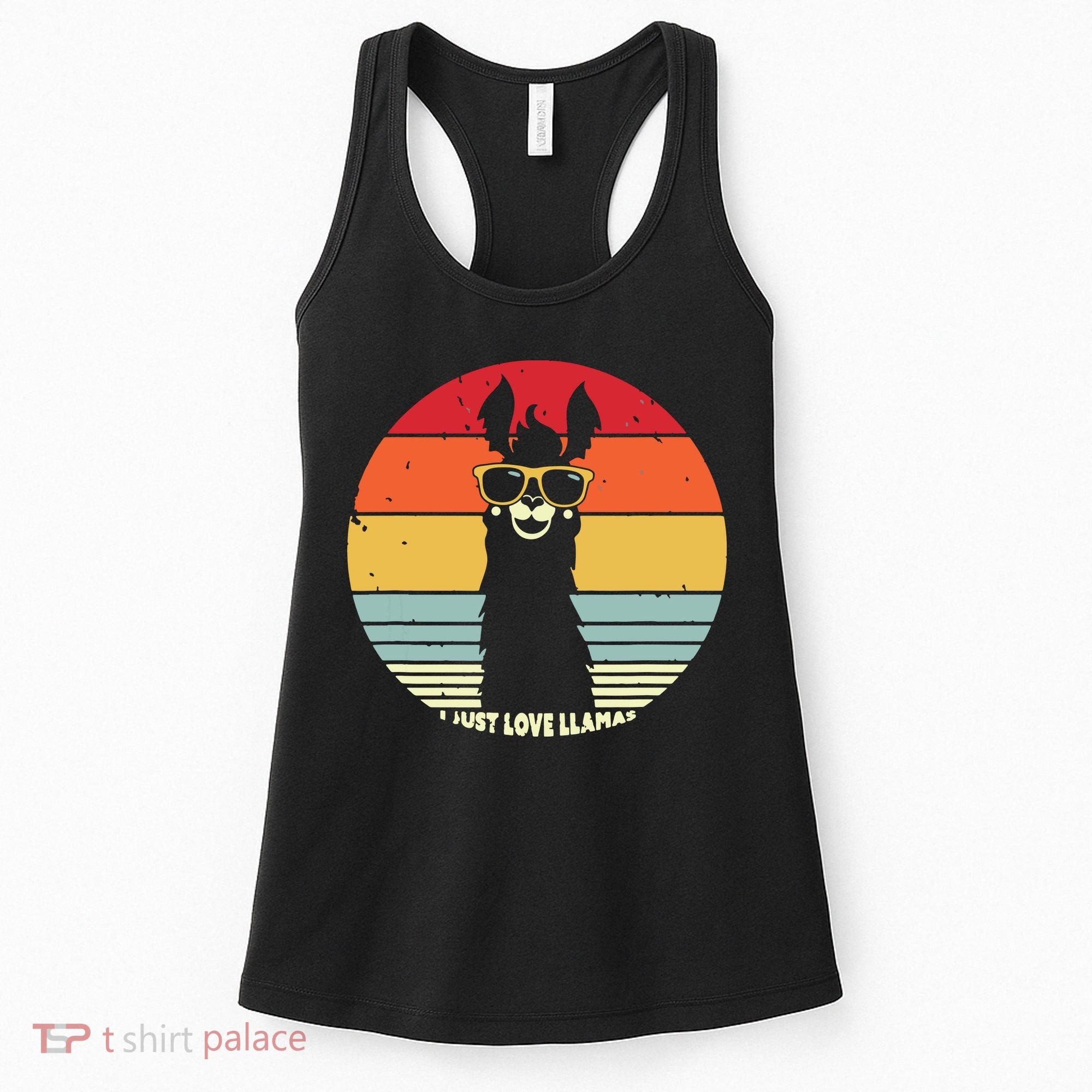 I Just Love Llamas Retro Style Llama Women's Tank Top