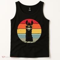 I Just Love Llamas Retro Style Llama Tank Top thumb 2