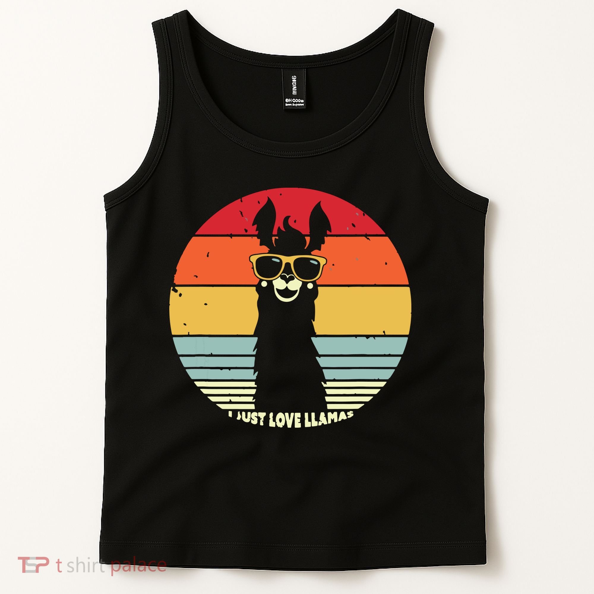 I Just Love Llamas Retro Style Llama Tank Top