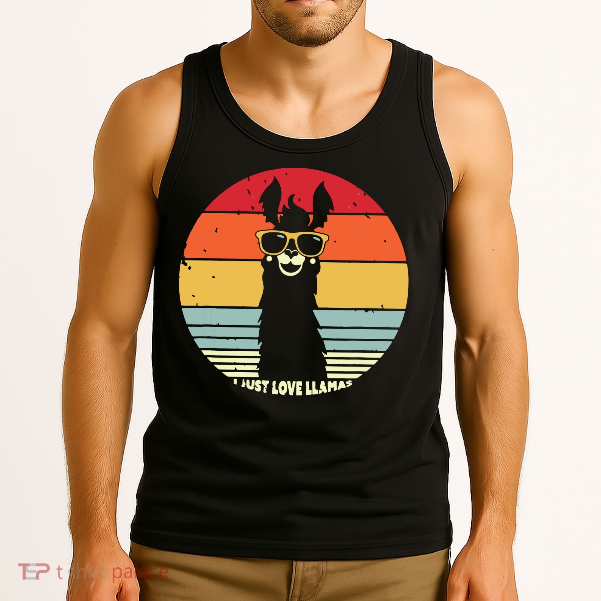 I Just Love Llamas Retro Style Llama Tank Top