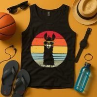 I Just Love Llamas Retro Style Llama Tank Top thumb 4