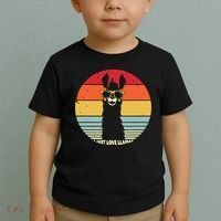 I Just Love Llamas Retro Style Llama Toddler T-Shirt thumb 2