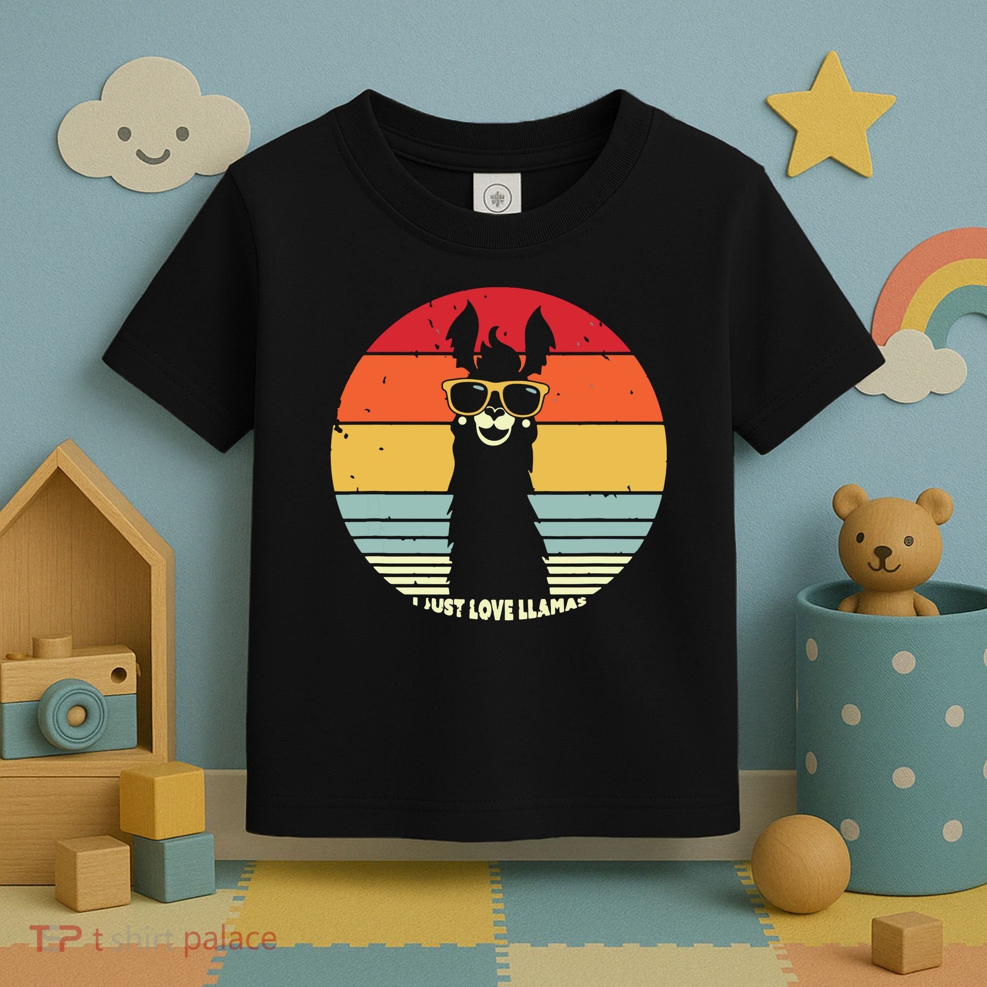 I Just Love Llamas Retro Style Llama Toddler T-Shirt