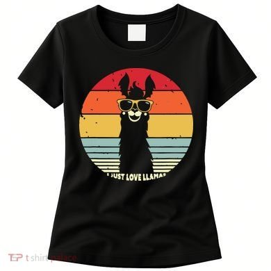 I Just Love Llamas Retro Style Llama Women's T-Shirt