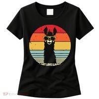 I Just Love Llamas Retro Style Llama Women's T-Shirt thumb 0