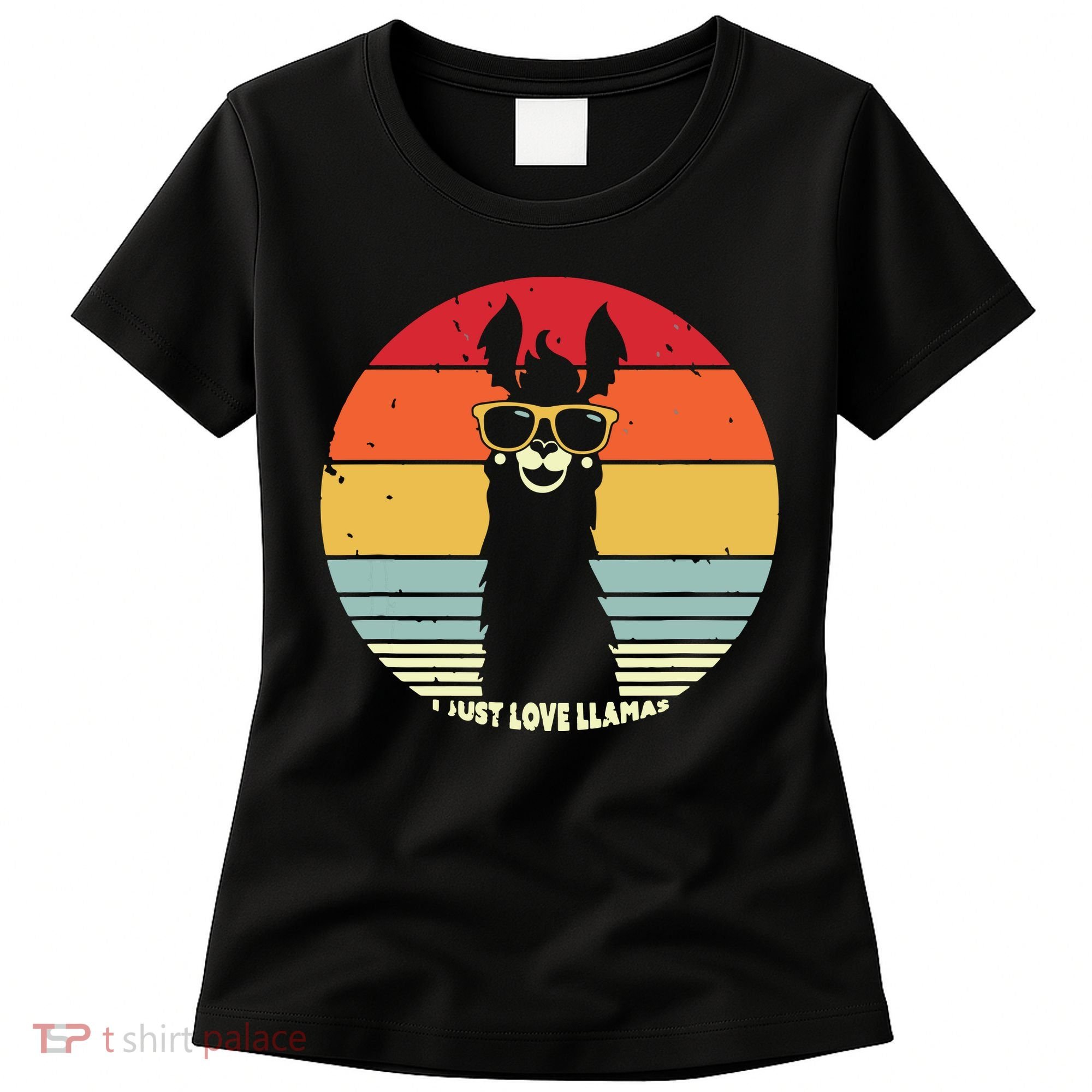I Just Love Llamas Retro Style Llama Women's T-Shirt