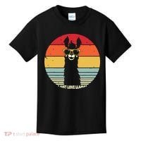 I Just Love Llamas Retro Style Llama Kids T-Shirt thumb 0