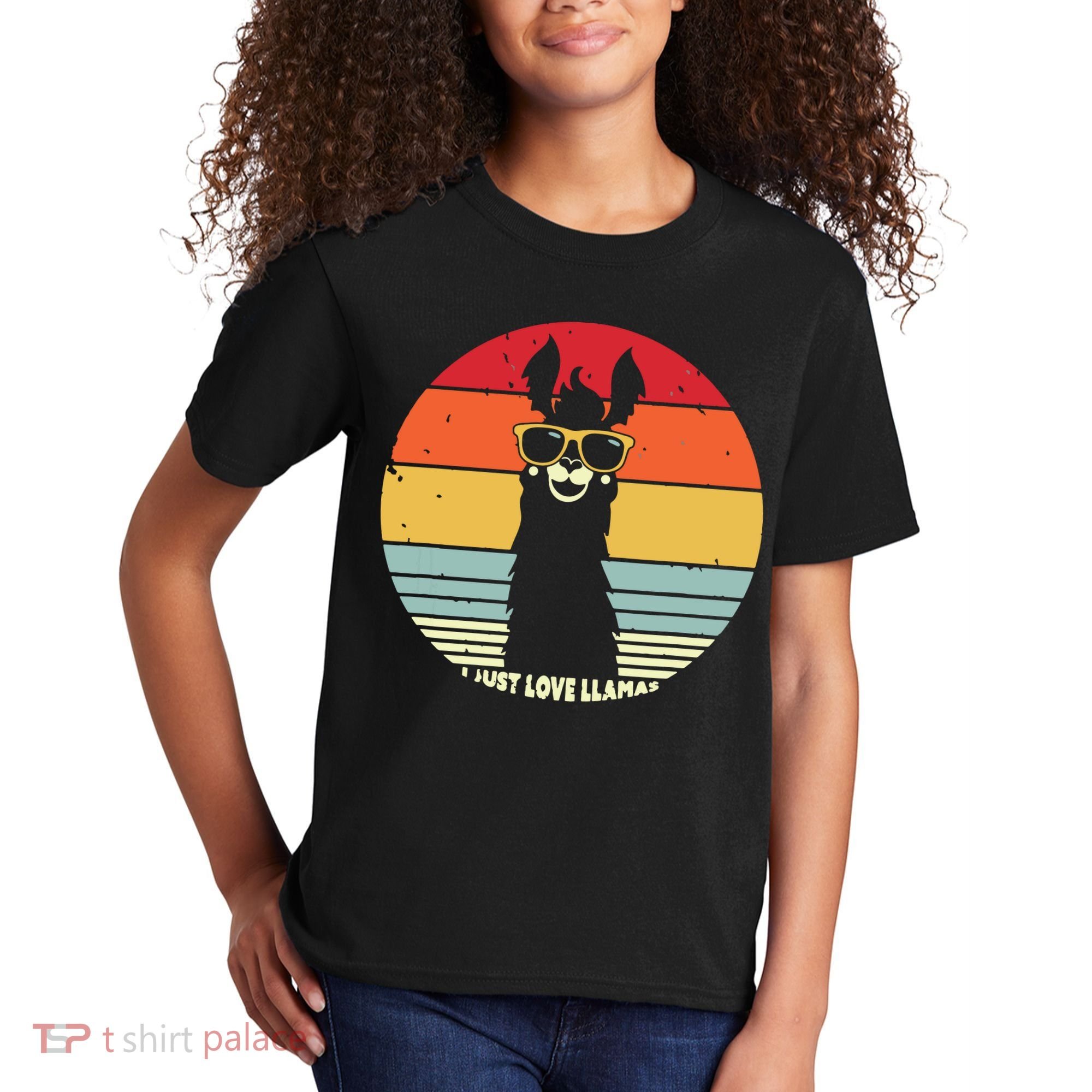 I Just Love Llamas Retro Style Llama Kids T-Shirt