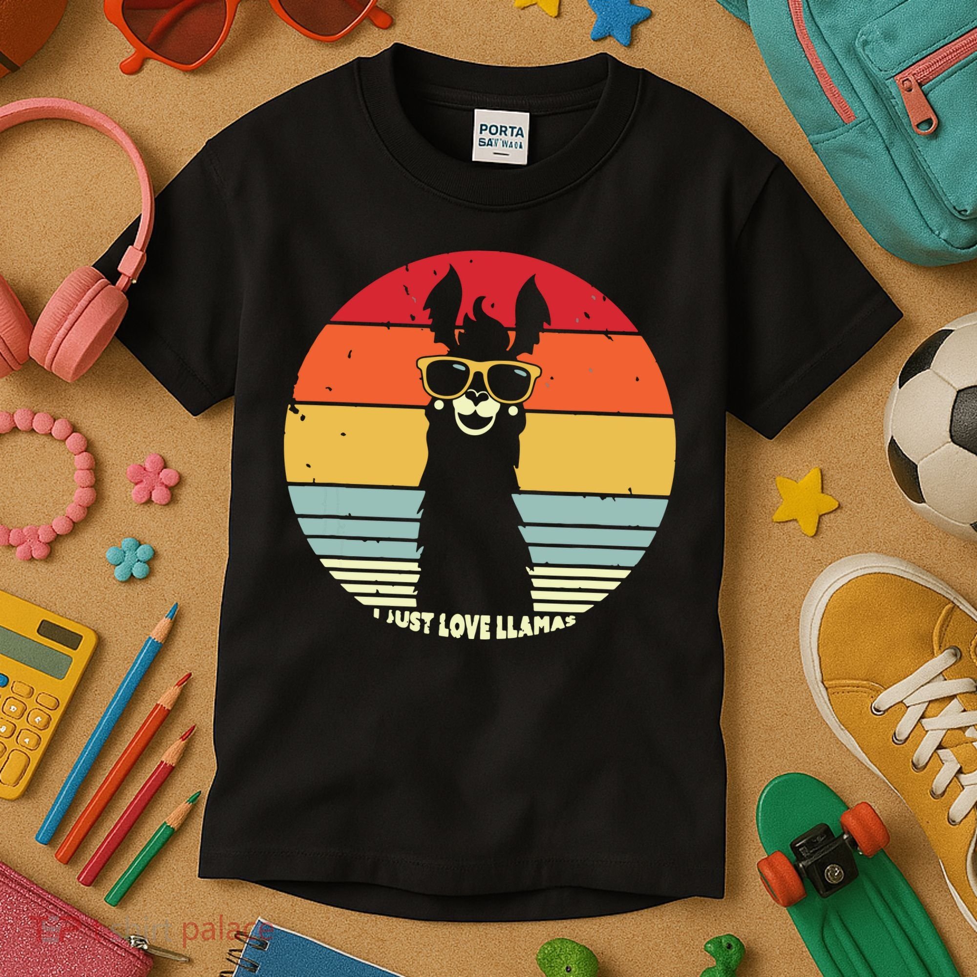 I Just Love Llamas Retro Style Llama Kids T-Shirt