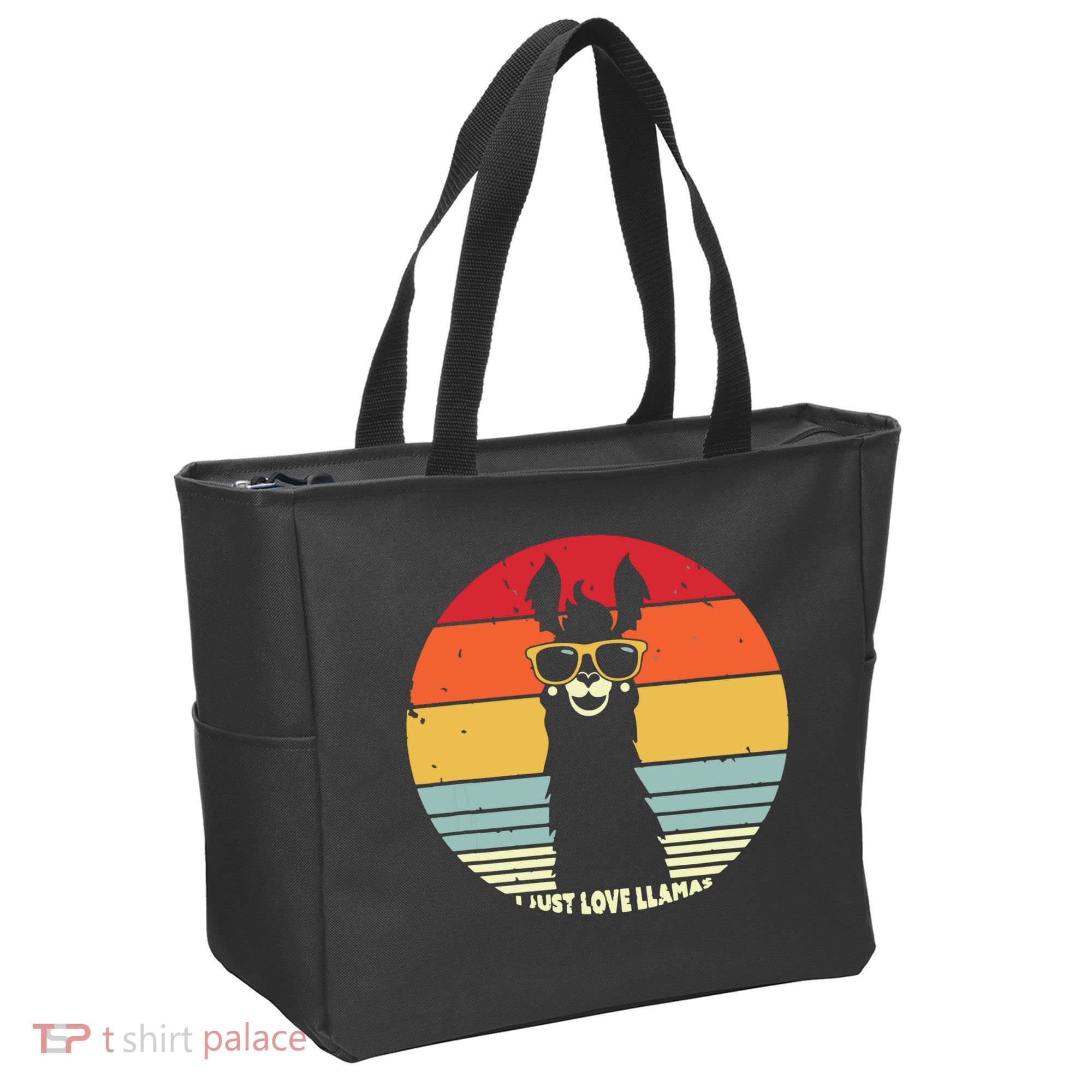 I Just Love Llamas Retro Style Llama Tote Bag