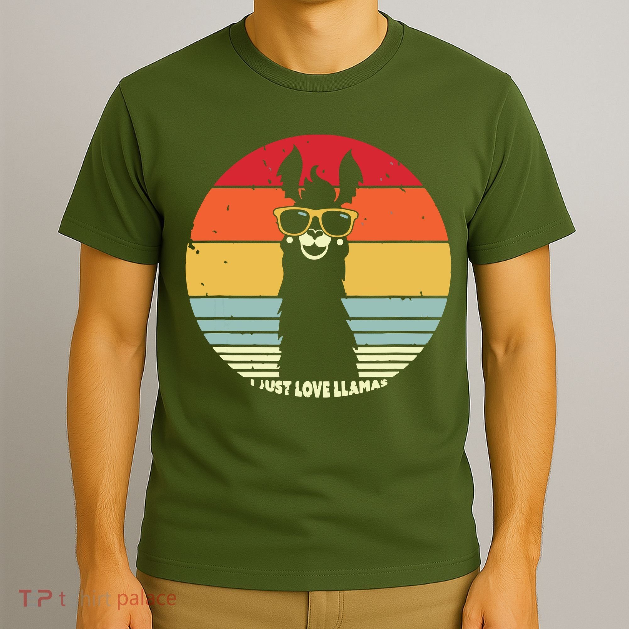 I Just Love Llamas Retro Style Llama T-Shirt