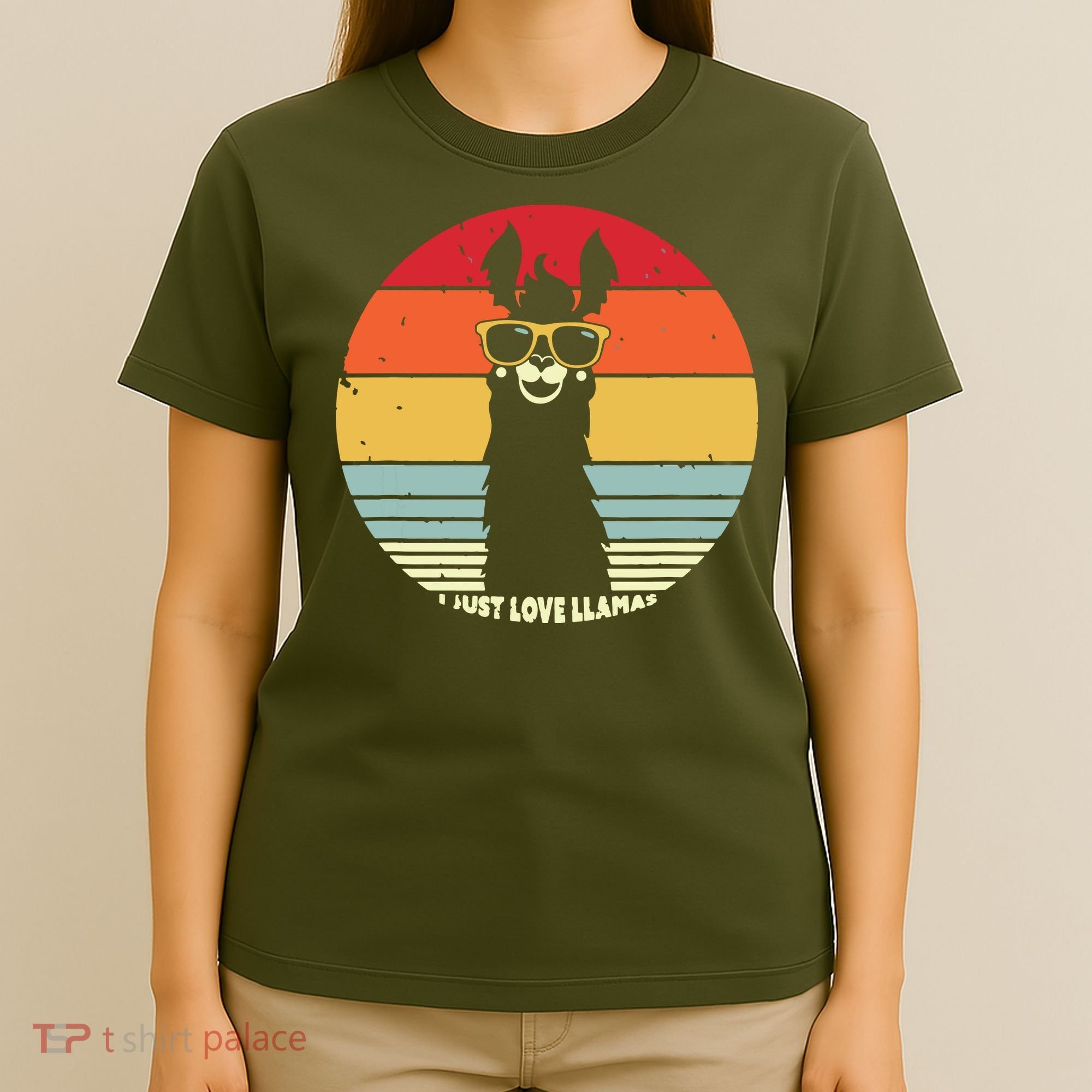 I Just Love Llamas Retro Style Llama T-Shirt