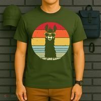 I Just Love Llamas Retro Style Llama T-Shirt thumb 6