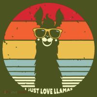I Just Love Llamas Retro Style Llama Mousepad thumb 1
