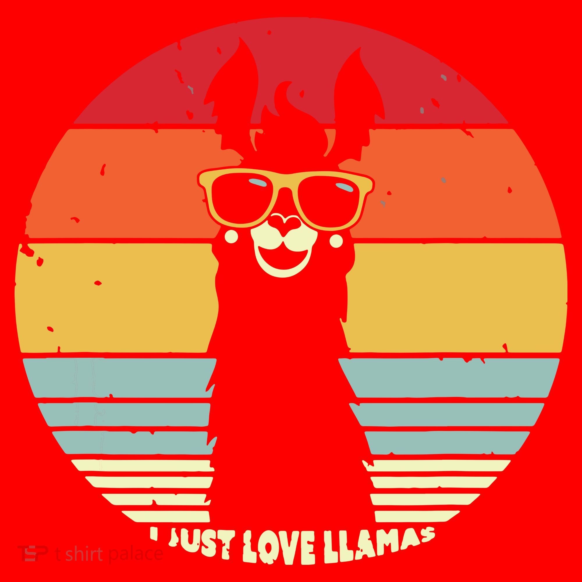 I Just Love Llamas Retro Style Llama Santa Hat
