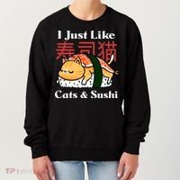 I Just Like Cats And Sushi Women's Sweatshirt thumb 0