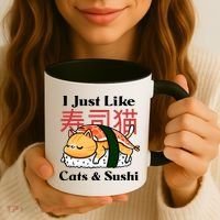 I Just Like Cats And Sushi Coffee Mug thumb 3