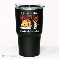I Just Like Cats And Sushi Tumbler thumb 0
